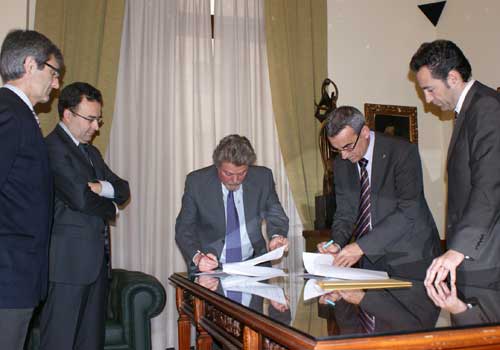 Signatura d'un conveni de col·laboració amb el Col·legi de Registradors de Catalunya 